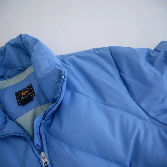 Vintage Route  66 Blue Puffer Jacket Large - Picture 13 of 15